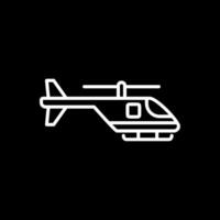 helikopter lijn omgekeerd icoon ontwerp vector