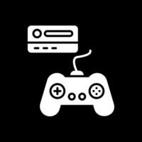 gaming troosten glyph omgekeerd icoon ontwerp vector