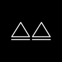 driehoeken lijn omgekeerd icoon ontwerp vector