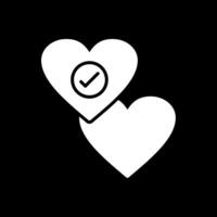 hart glyph omgekeerd icoon ontwerp vector