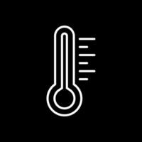 thermometer lijn omgekeerd icoon ontwerp vector