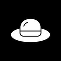 hoed glyph omgekeerd icoon ontwerp vector