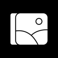 foto's glyph omgekeerd icoon ontwerp vector