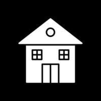 huis glyph omgekeerd icoon ontwerp vector