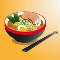 een kom ramen illustratie, clip art vector