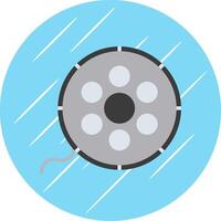 film haspel vlak cirkel icoon ontwerp vector