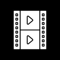 film strip glyph omgekeerd icoon ontwerp vector