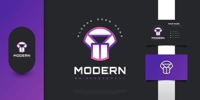 moderne helm logo-ontwerp voor embleem, symbool, identiteit. modern legerhelm logo of symbool vector