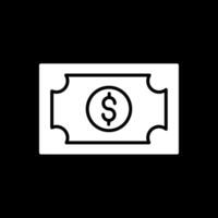 geld glyph omgekeerd icoon ontwerp vector