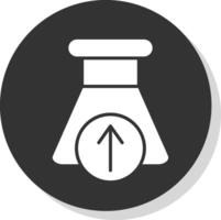 sturen analyse glyph schaduw cirkel icoon ontwerp vector