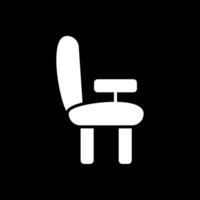 bureau stoel glyph omgekeerd icoon ontwerp vector