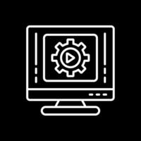 bureaublad computer lijn omgekeerd icoon ontwerp vector