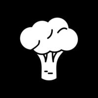 broccoli glyph omgekeerd icoon ontwerp vector