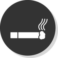 sigaret glyph schaduw cirkel icoon ontwerp vector
