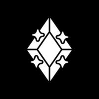 diamant glyph omgekeerd icoon ontwerp vector