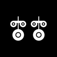 stud oorbellen glyph omgekeerd icoon ontwerp vector