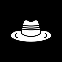 cowboy hoed glyph omgekeerd icoon ontwerp vector