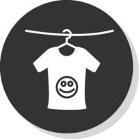 kleren glyph schaduw cirkel icoon ontwerp vector