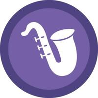 sax glyph ten gevolge cirkel icoon ontwerp vector