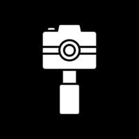 onderwater- camera glyph omgekeerd icoon ontwerp vector
