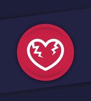 gebroken hart vector icon