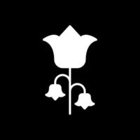 bloem glyph omgekeerd icoon ontwerp vector