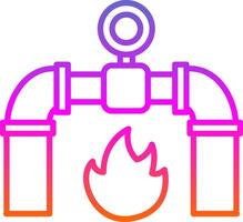 gas- lijn helling icoon ontwerp vector