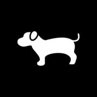 hond glyph omgekeerd icoon ontwerp vector