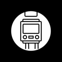 metro glyph omgekeerd icoon ontwerp vector