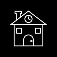 huis lijn omgekeerd icoon ontwerp vector