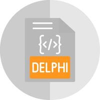 Delphi vlak schaal icoon ontwerp vector