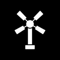 windmolen glyph omgekeerd icoon ontwerp vector