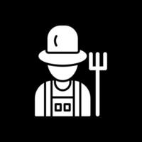 boer mannetje glyph omgekeerd icoon ontwerp vector