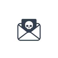 e-mail met virus, phishing-pictogram vector