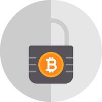 bitcoin encryptie vlak schaal icoon ontwerp vector