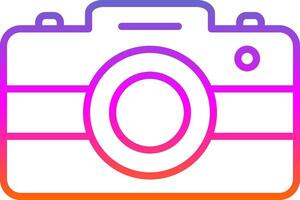 foto camera lijn helling icoon ontwerp vector