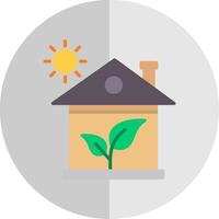 groen huis vlak schaal icoon ontwerp vector