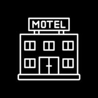 motel lijn omgekeerd icoon ontwerp vector