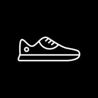 sneaker lijn omgekeerd icoon ontwerp vector