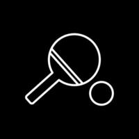 tafel tennis lijn omgekeerd icoon ontwerp vector
