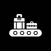 transportband glyph omgekeerd icoon ontwerp vector