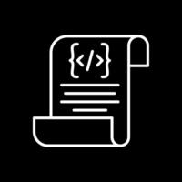 script lijn omgekeerd icoon ontwerp vector