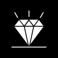 diamant glyph omgekeerd icoon ontwerp vector