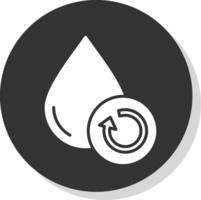 water behandeling glyph schaduw cirkel icoon ontwerp vector