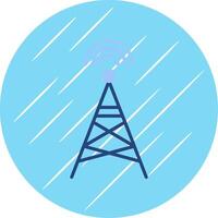 radio toren vlak cirkel icoon ontwerp vector