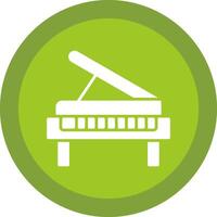 piano glyph ten gevolge cirkel icoon ontwerp vector