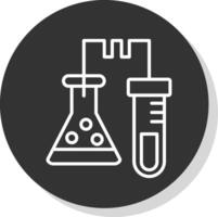 laboratorium glyph ten gevolge cirkel icoon ontwerp vector