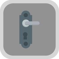 deur omgaan met vlak ronde hoek icoon ontwerp vector