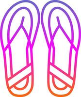 slippers lijn helling icoon ontwerp vector