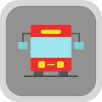 bus vlak ronde hoek icoon ontwerp vector